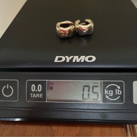 John Hardy Bamboo Sterling Silver Huggie Earrings. Perfect  Vintage Condition! - Picture 10 of 10